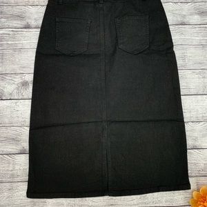 Midi length jean skirt